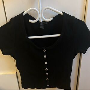 Elegant Black Button-Down Women's Shirt